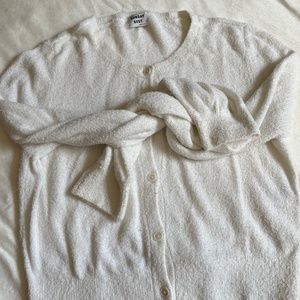 ARITZIA SUNDAY BEST WHITE CARDIGAN